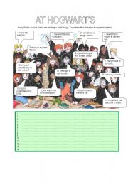 English Worksheet: AT HOGWARTS