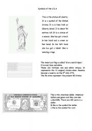 English Worksheet: symbols of the U.S.A.