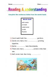 English worksheet: reading and understanding