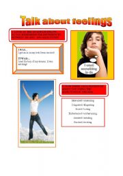 English worksheet: TALK ABOUT FEELINGS