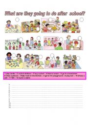 English Worksheet: WHAT ARE THEY GOING TO DO AFTER SCHOOL?