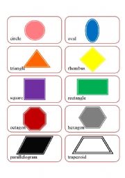 English Worksheet: Basic Shapes Chart