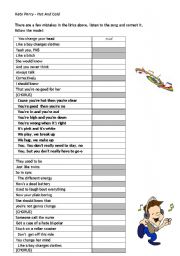 English Worksheet: Hot n Cold - Kate Perry