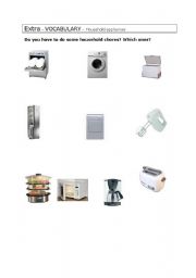 English Worksheet: Household appliances