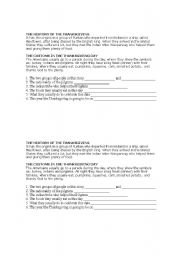English Worksheet: Thanksgiving