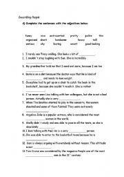 English worksheet: Describing people