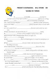 English worksheet: Future