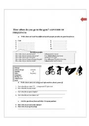 English worksheet: adverbs of frecuency