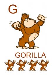 English Worksheet: GORILLA