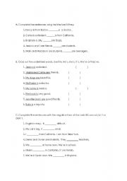 English Worksheet: Use of Pronouns