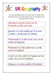 English Worksheet: UK Geography 