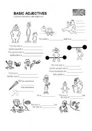 English Worksheet: BASIC ADJECTIVES