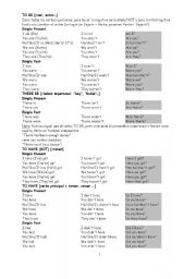 English Worksheet: grammar structures