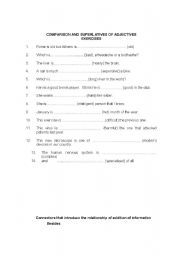 English worksheet: Comparison