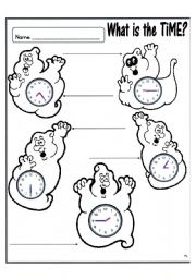 English Worksheet: What is the Time?