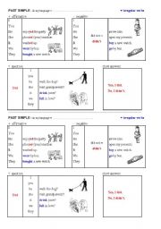 English Worksheet: grammar chart - past simple