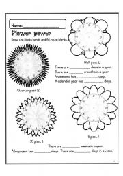English Worksheet: Flower power time
