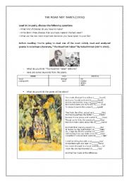 English Worksheet: Reading Robert Frosts 