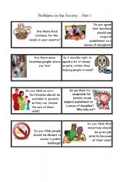 English Worksheet: Social Problems Discussion Part 1