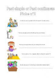 English Worksheet: Past Simple or Past Continuous 2