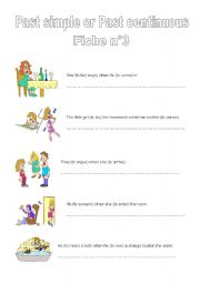 English worksheet: Past Simple or Past Continuous 3