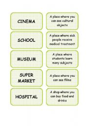 CLASSROOM DICTIONARY - SET 1/6: PLACES