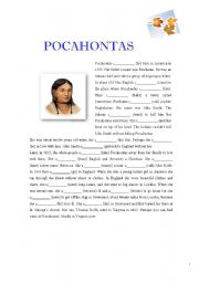 English Worksheet: Pocahontas