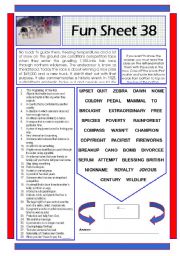 English Worksheet: Fun Sheet 38