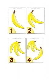 English worksheet: counting bananas