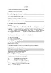 English Worksheet: Review