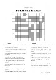 English Worksheet: Forms of Money