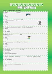 English Worksheet: Hope and Wish