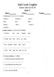 English Worksheet: tense