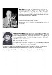 English Worksheet: Famous People Cards 3