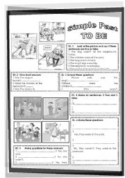 English Worksheet: Simple Past TO BE