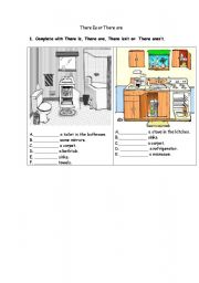 English Worksheet: There is or There are?