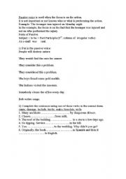 English worksheet: Passive voice exercise