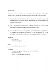 English worksheet: Key Hole Essay