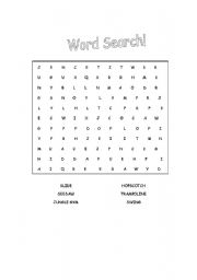 English Worksheet: Playground word search