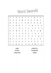 English worksheet: Playground word search