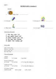 English worksheet: Revision 