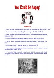 English worksheet: You could be happy