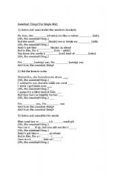 English Worksheet: Sweetest Thing U2