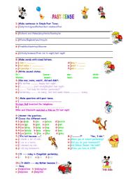 English Worksheet: past tense