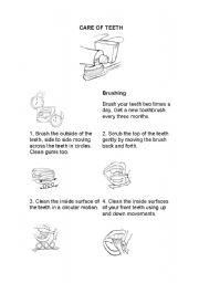 English Worksheet: dental care