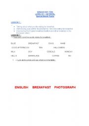 English worksheet:  EUROPEAN BREAKFASTS - Special Needs Pupils