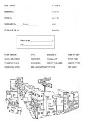 English Worksheet: worksheet for directions