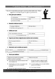 English Worksheet: Making a presentation