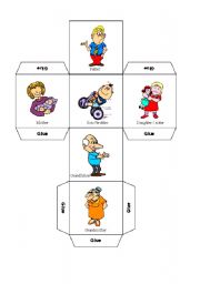 English Worksheet: family dice