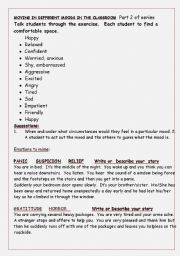 English Worksheet: MOVEMENT IN THE CLASROOM WITH EMOTIONS PART 2 OF 2